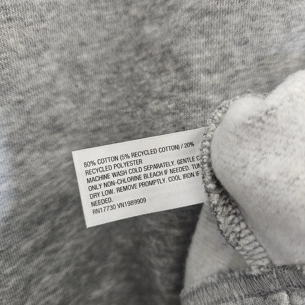 JoyLab Heather Gray Fleece Cropped Crewneck Sweatshirt Pullover